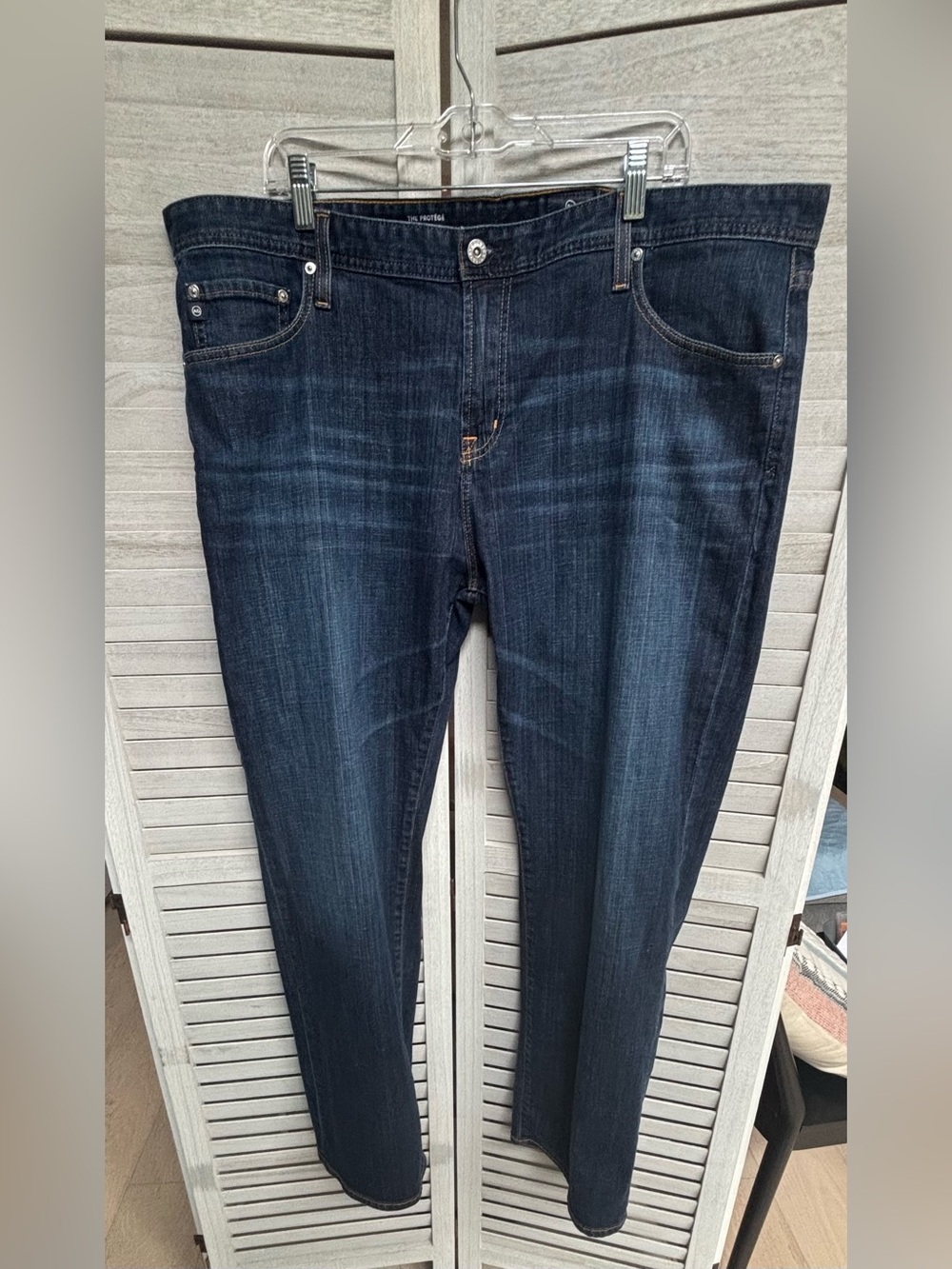 AG Adriano Goldschmied The Protege Mens Staight Fit Dark Wash Jeans 42x32